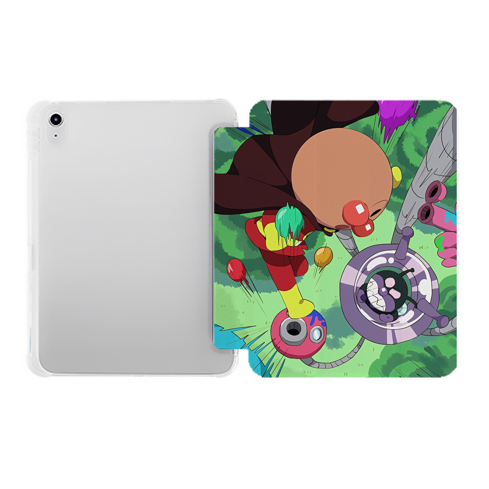（画像用） アンパンマン Anpanman IPad ケース ペン収納付き 三つ折りスタンド PUレザー×シリコン 対応機種9.5/10.5/10.9インチ